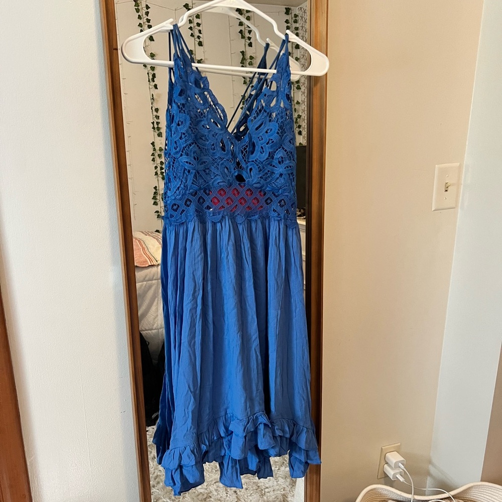 Blue Crotchet Dress